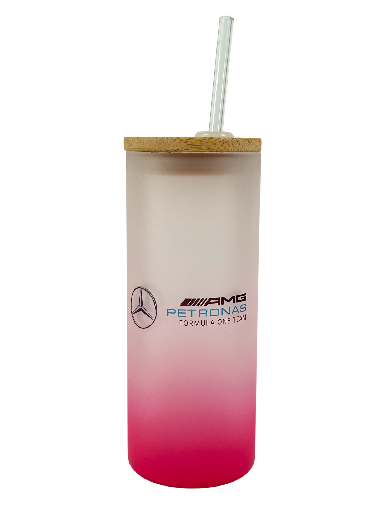 Vaso Botella Termo Cristal Mercedez 650 ml Rosa F1